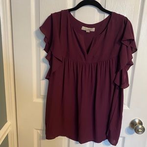 Excellent condition burgundy blouse